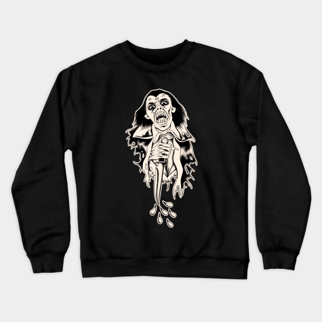 Vampire with Knife Crewneck Sweatshirt by Neutral Studio